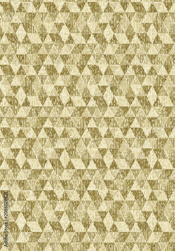 Obraz na plátne Seamless sophisticated earth tone abstract geometric triangle texture with high-