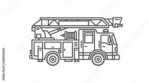 Cuadro en lienzo Fire Truck Emergency Response Vehicle.