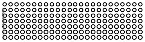 Foto circle pattern border with repeating hollow ring geometric design