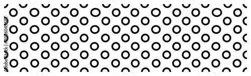 Bild auf Leinwand diagonal circle pattern border with repeating hollow ring geometric design