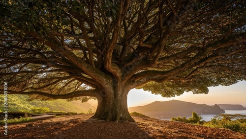 massive laurel tree with a broad canopy on La Gomera