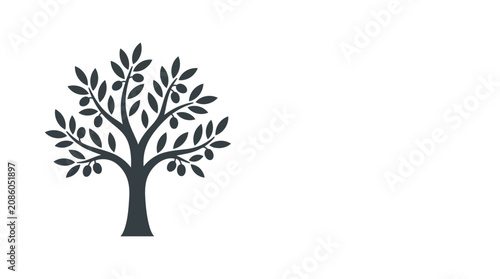 Minimalist Olive Tree Icon Design