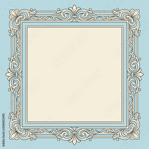Elegant vintage frame with ornate floral details