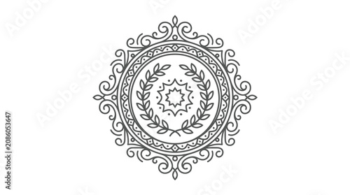 Bild auf Leinwand Intricate Circular Ornate Design Element.