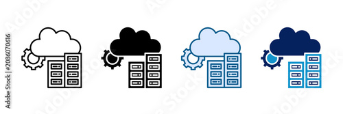 Canvastavla Data Center Icon Set Multiple Style Collection