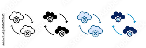 Fényképezés Automation Icon Set Multiple Style Collection