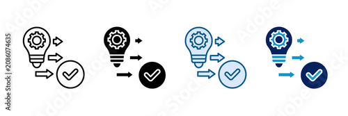 Quadro su tela Execution Icon Set Multiple Style Collection