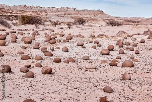 Cuadro en lienzo Cancha de Bochas Geological Formation in Ischigualasto Provincial Park, San Juan