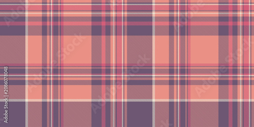 Tableau sur toile A traditional tartan plaid pattern with a balanced check structure and red and pastel tones