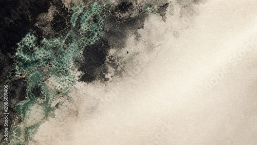 Foto Malachite Ink Canvas Background for Botanical Skincare