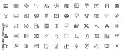 Tableau sur toile Design Development icon set