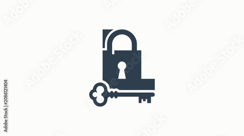 Photography Padlock with a key inserted.