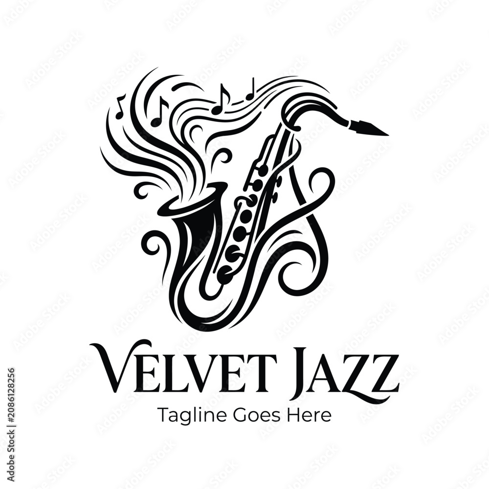 Photography Poster Saxophone musical instrument with music notes