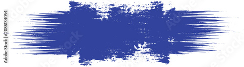 Blue paint brush stroke vector, textured acrylic smear on white background, artistic cobalt ink splatter for graphic design and branding