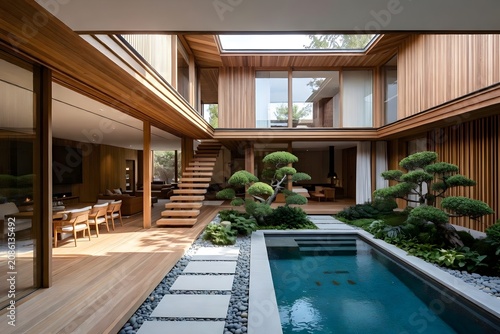 Private Courtyard Villa Offers Timeless Japandi Design Style