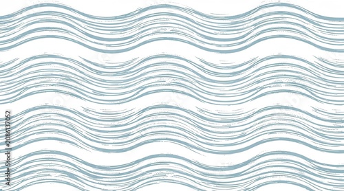 Minimalist Blue Wavy Line Pattern Abstract Background Design