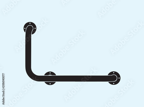 Pure minimalist silhouette of a knurled textured handle for stable balance