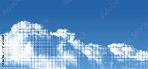 Konstfotografi Blue Sky with Halftone Clouds