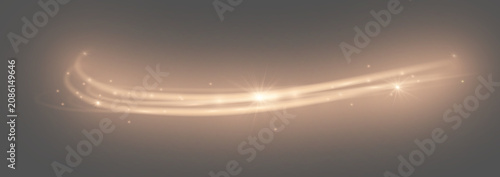 Foto Rose gold magic light trail with sparkles for luxury graphic design and cinemati