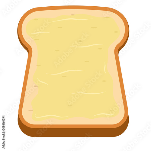 Toast illustration with golden bread slice