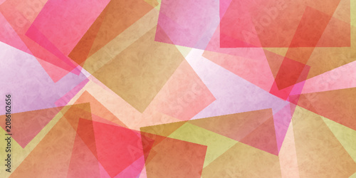 Foto Abstract geometric square pattern with overlapping translucent shapes