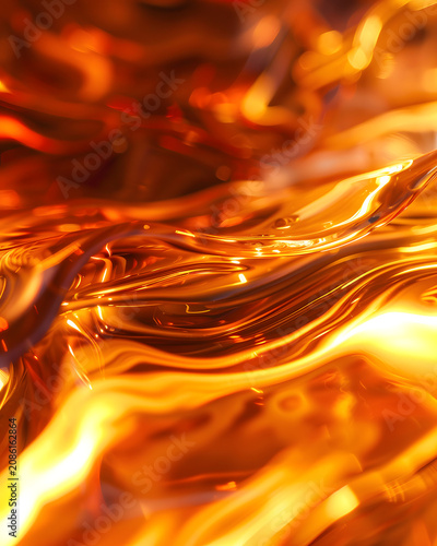 Molten liquid glass motion
