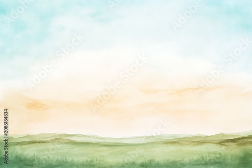 Serene sunset over rolling hills