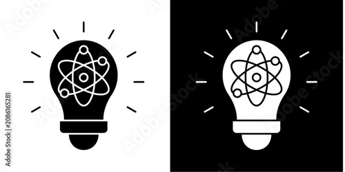 Bild auf Leinwand Scientific Discovery Icon Set White Glyph Style Collection