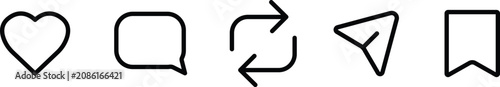 Фотография Social Media Post engagement icons