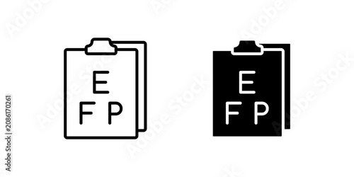 Photos Snellen Eye Chart icons, dual style icon set
