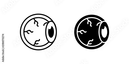 Foto Eyeball Blood Vessels icons, dual style icon set