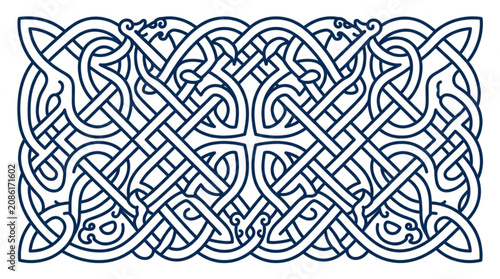 Bild auf Leinwand Intricate Celtic Knotwork Pattern Decorative Design.