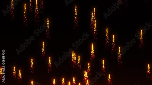 Abstract golden animation with glittering shiny gold particles, magical luxury, festive holiday concept animation.