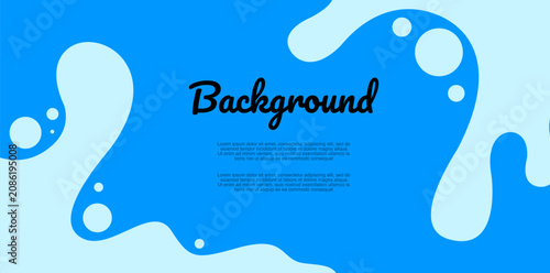 light blue splashing liquid template with water droplet shapes