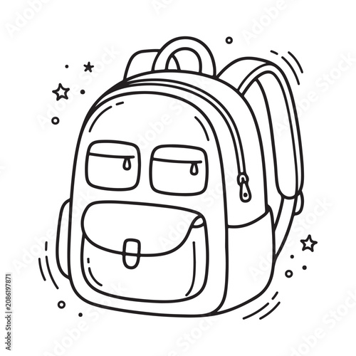 Colorful illustration of a backpack.