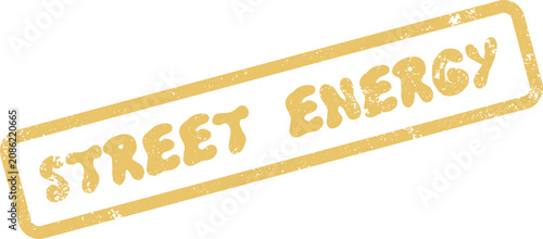 Bilde på lerret A rustic yellow rectangular seal symbolizes the vibrant dynamism of street energ