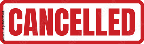 Konstfotografi Professional red stamp imprint showing the word cancelled for formal document va