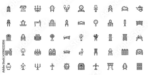 Foto Vintage Decoration icon set