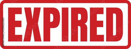 Bild auf Leinwand Red rectangular stamp showing the word expired printed in bold block capital let