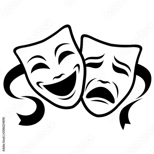 Comedy and Tragedy Masks Icon