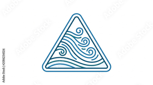 Konstfotografi Triangular Wave Pattern Symbol Design.
