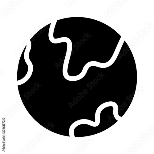 earth glyph icon