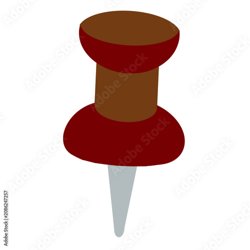 Foto A simple, flat illustration of a pushpin