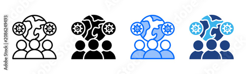 фотографія Epidemiology icon set multiple style collection