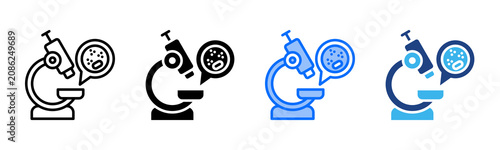 Bild auf Leinwand Histology icon set multiple style collection