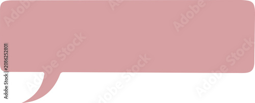 Obraz na plátně A simple pink speech bubble shape with a rounded tail