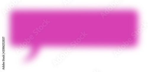 Photos A blurred pink speech bubble with a tail on a white background