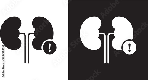 Tableau sur toile Kidney disease icon
