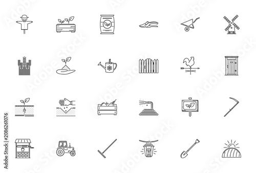 Fotografija Farming & gardening icon set