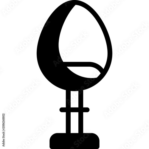swivel chair icon illustration design with outline